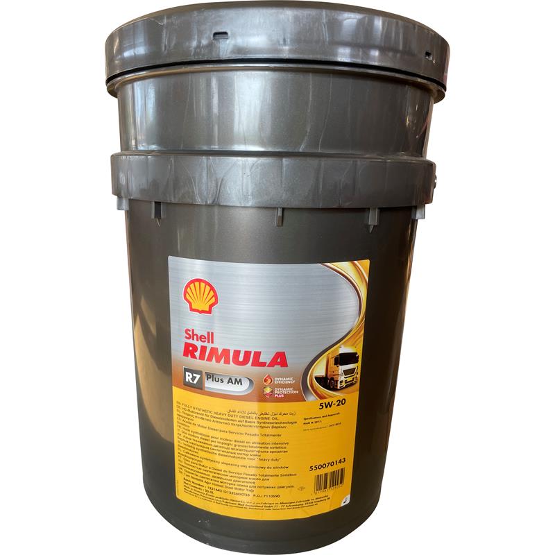 Shell Rimula R7 Plus AM 5W-20 20 Liter MAN M 3977 MAN Hochleistungs-Dieselmotorenöl mit niedrig HTHS
